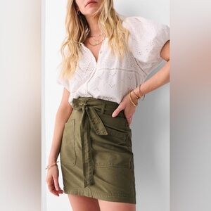 FAHERTY Green Cargo Palos Verdes Mini Skirt NWT $138